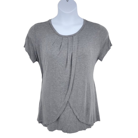 a:glow Gray Short-sleeve maternity shirt - Picture 1 of 12